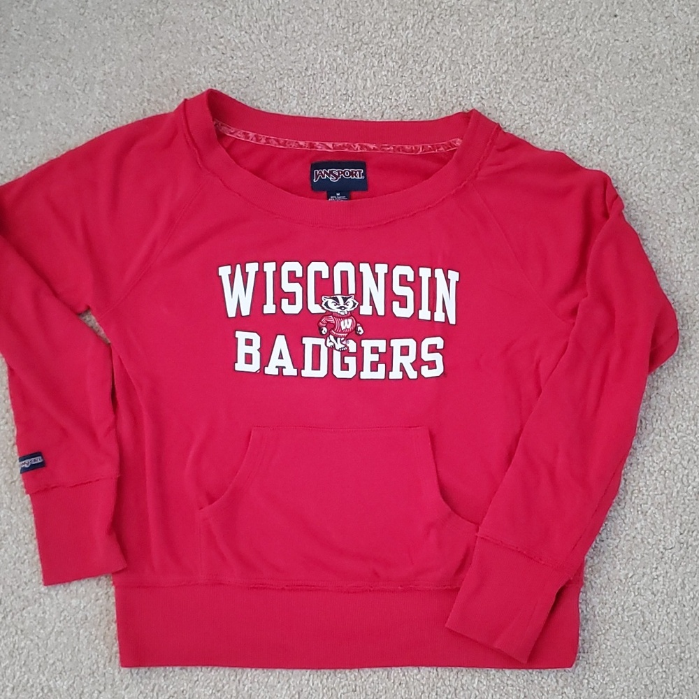 Wisconsin Badgers. Women's Jansport sweatshirt, like brand new, size medium